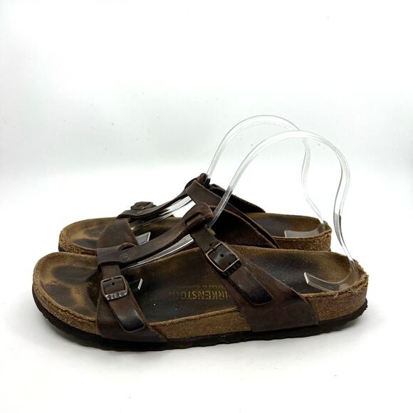 Birkenstock Larisa Brown Leather Sandals Women's 9 US - Picture 2 of 9